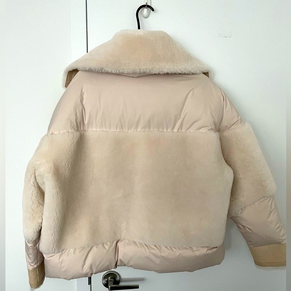 LoveShackFancy X Mark Miller real shearling puffer coat jacket NWT - Picture 2 of 5